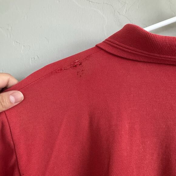 VINTAGE Porsche Polo Short Sleeve Shirt Red Embroidered Logo Mens L READ DESCRIP - Picture 7 of 11